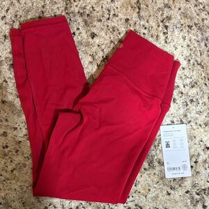 Athleta Transcend 7/8 Red Leggings